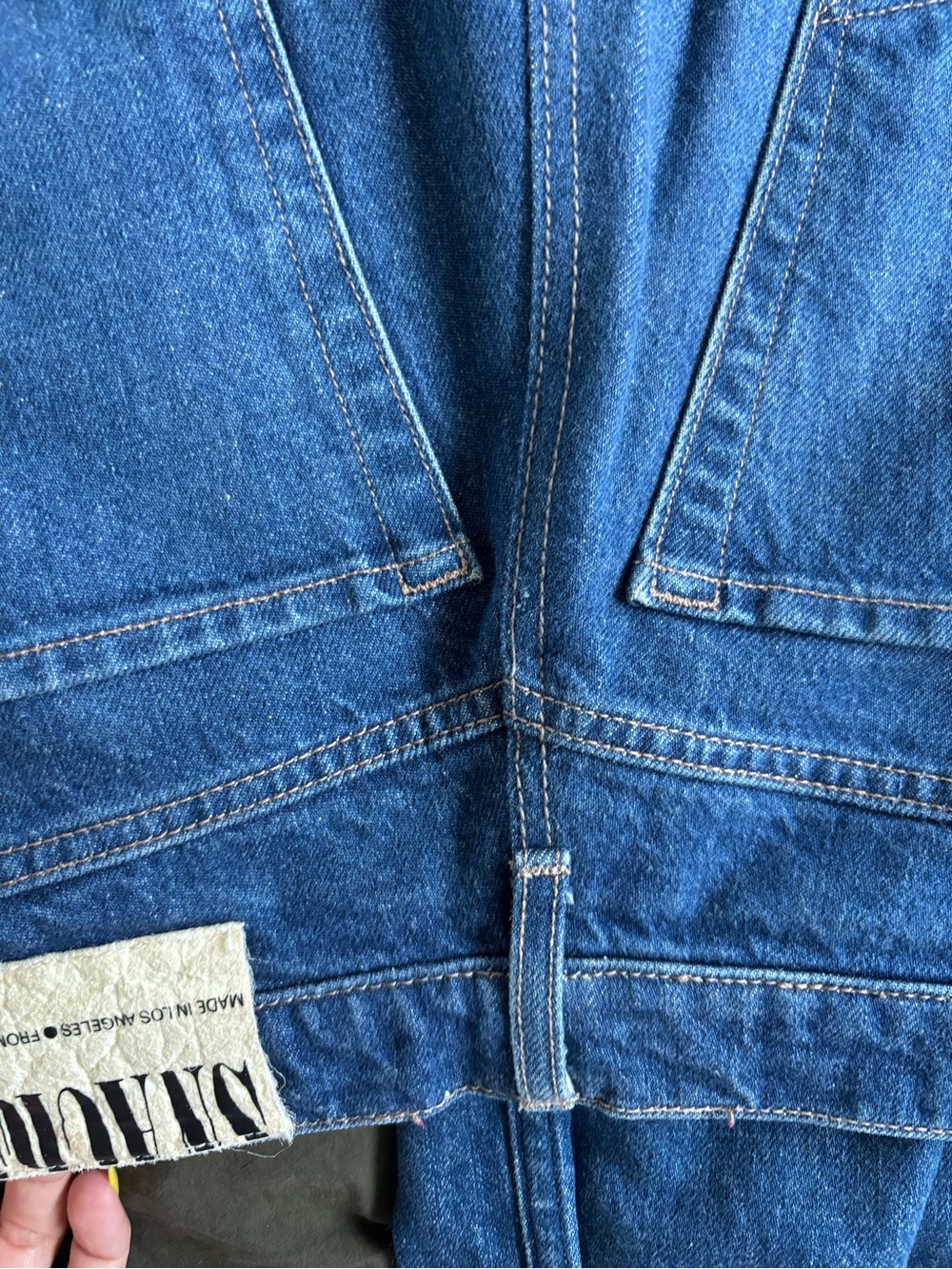 MOTHER High Rise Wide Leg Jeans — Dark Blue Denim - Picture 7 of 13
